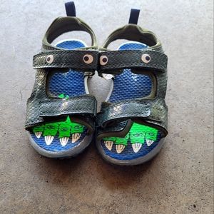 Boys Carters Velcro Dinosaur Sandals size 8 toddler